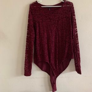 A Maroon bodysuit from Macy’s.